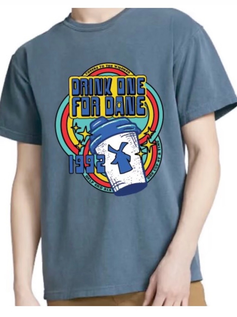 2025 Dutch Bros Drink One For Dane Graphic Tee - Blue